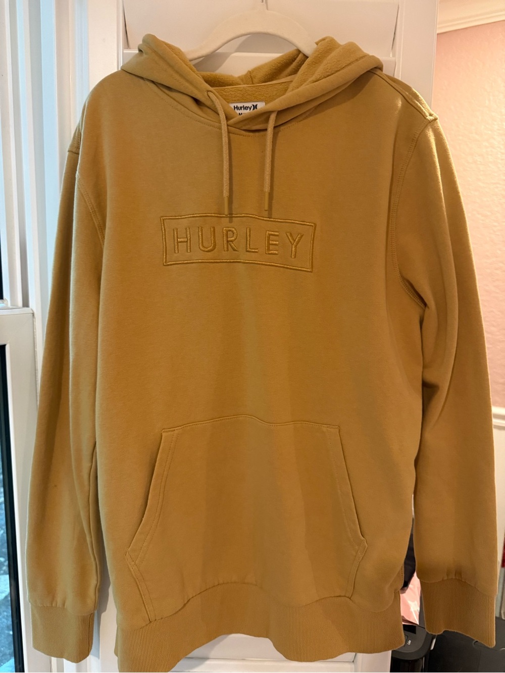 Hurley Men's Mustard Yellow Pullover Hoodie